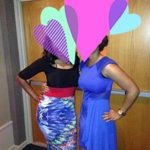 Black/Blue Midi Dress